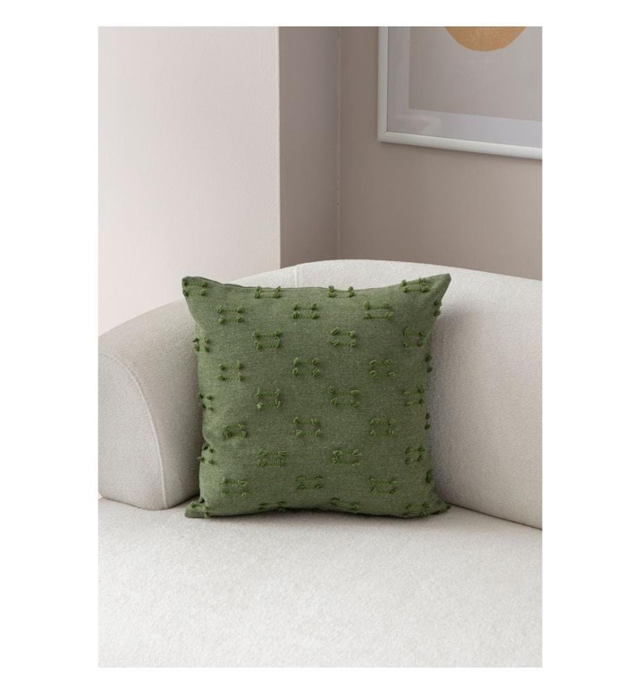Housse de coussin, vert, tissu : 100 % POLYESTER