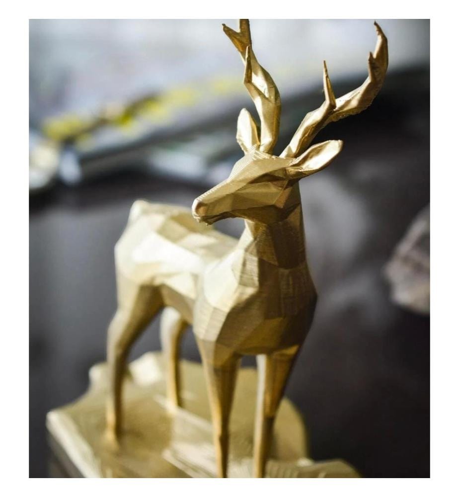 Objet décoratif, 100 % bioplastique, doré