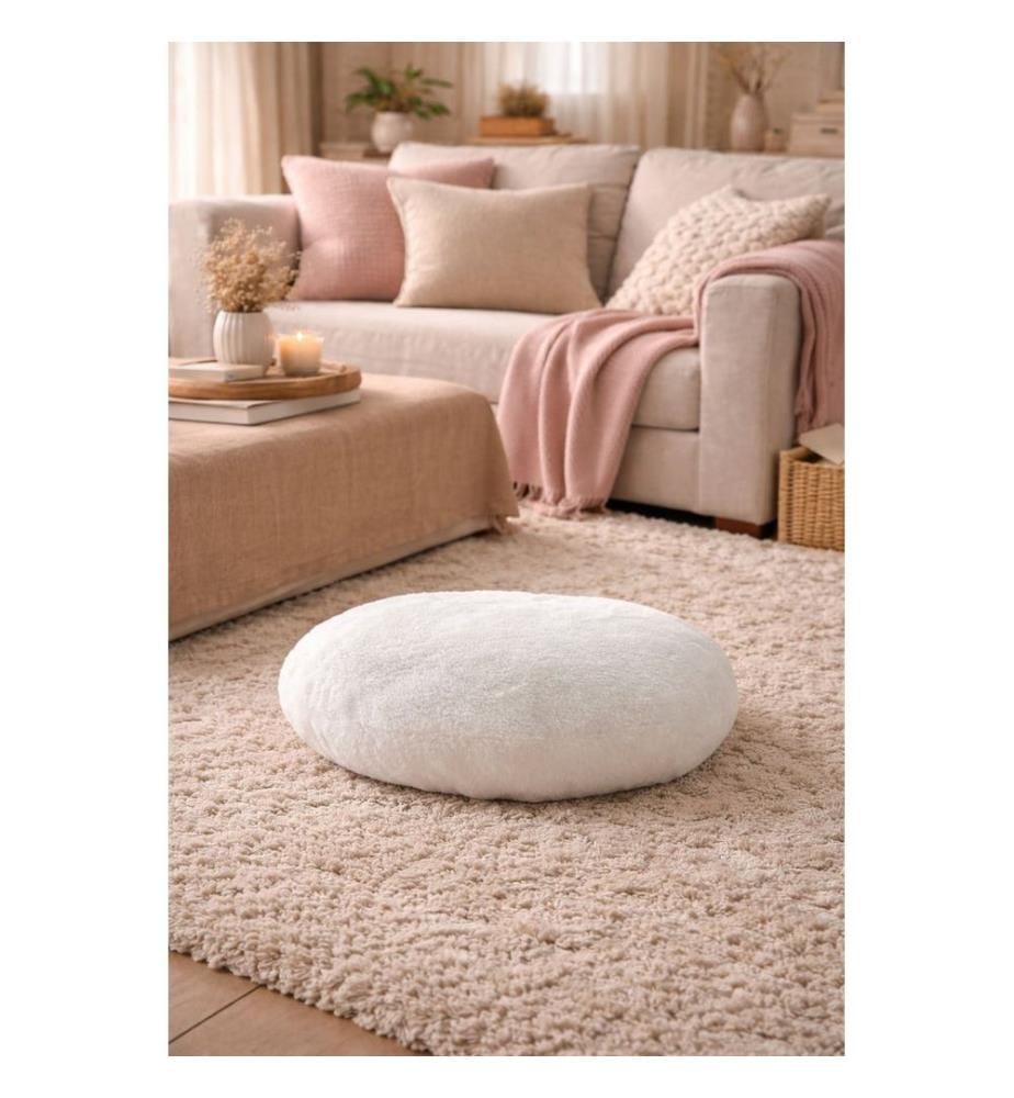 Dekoratives Kissen, 80 % recyceltes Polyester / 20 % Polyester, Beige