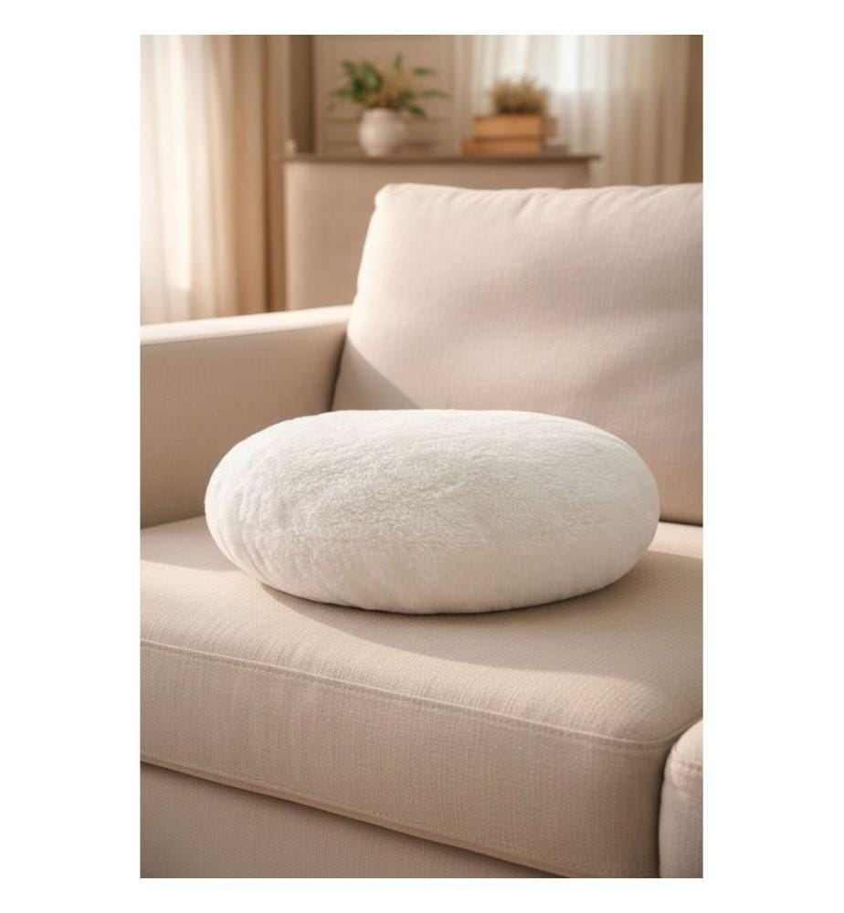Dekoratives Kissen, 80 % recyceltes Polyester / 20 % Polyester, Beige