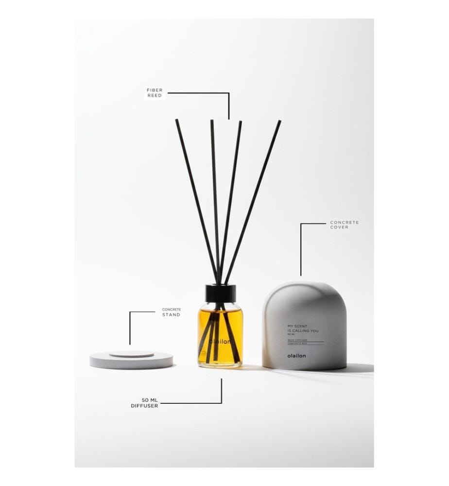Bâtonnets désodorisants, 100 % béton, gris
