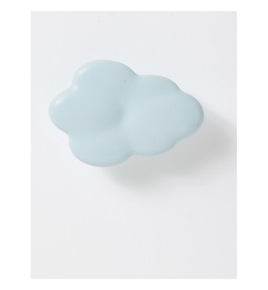 Poignée décorative, 100 % porcelaine, bleue