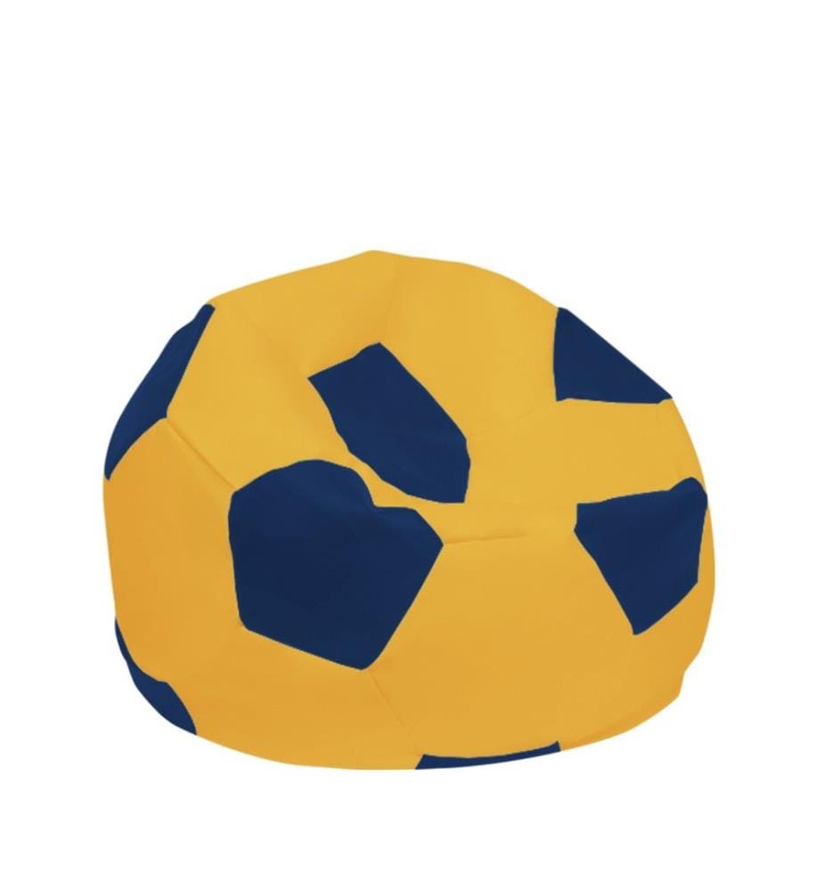 Garden Bean Bag, YellowDark Blue, High Density Recycled Styrofoam, Polyester Fabric