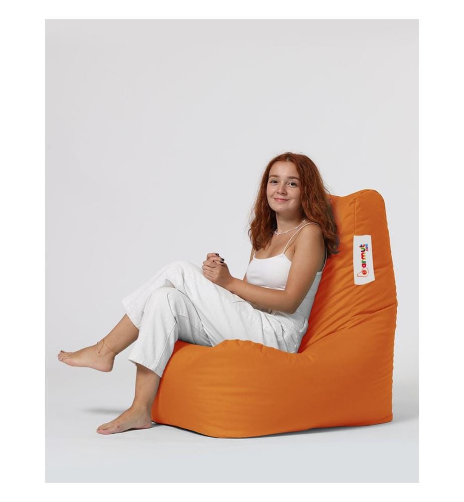 Orange, Sacs De Haricots Classiques, En Polystyrène Avec Une Densité Haute Densité Recyclée