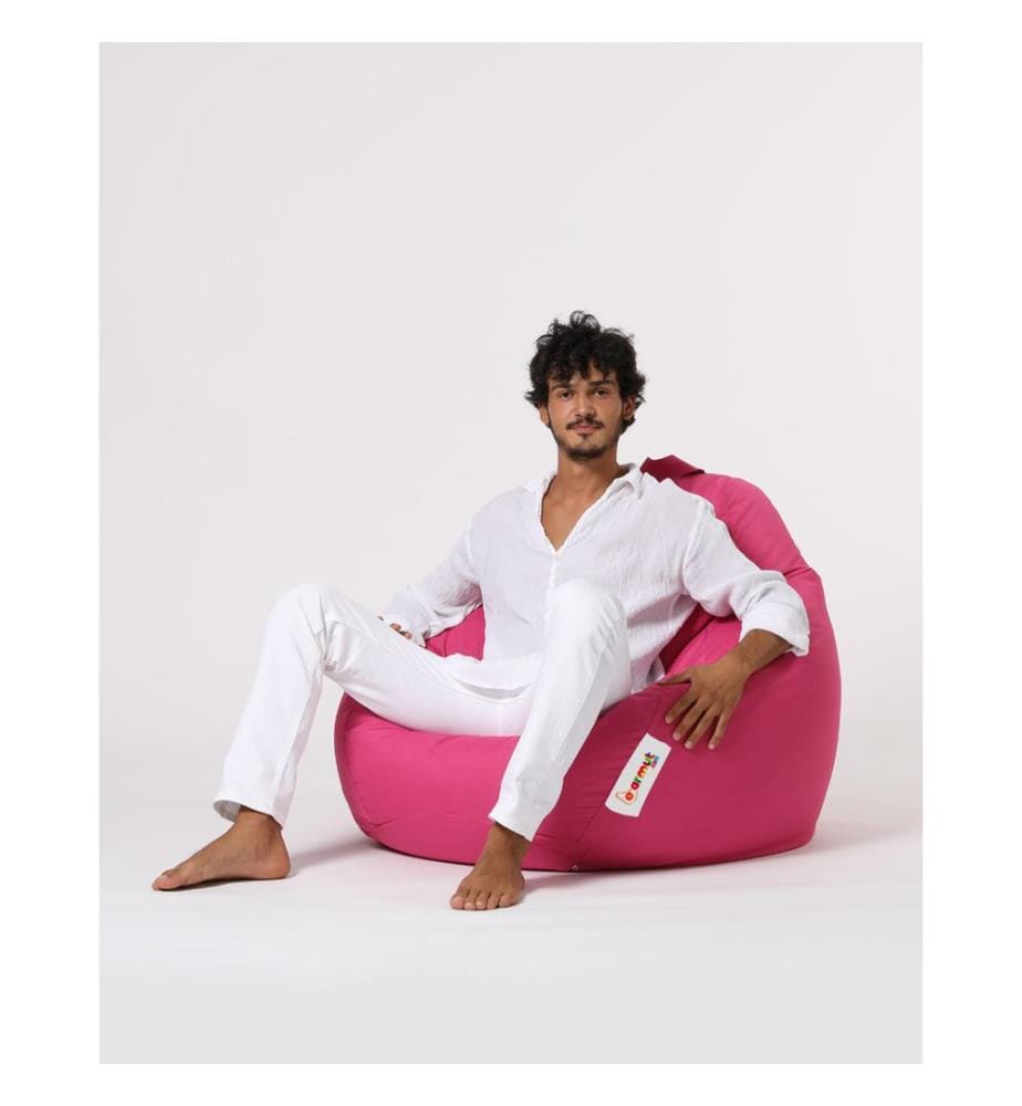 Garden Bean Bag, Pink, High Density Recycled Styrofoam, Polyester Fabric