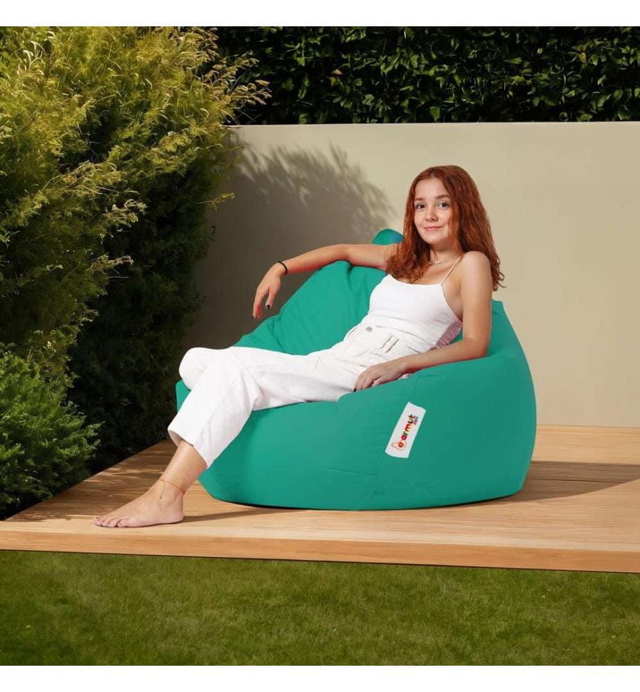 Garden Bean Bag, Turquoise, High Density Recycled Styrofoam, Polyester Fabric