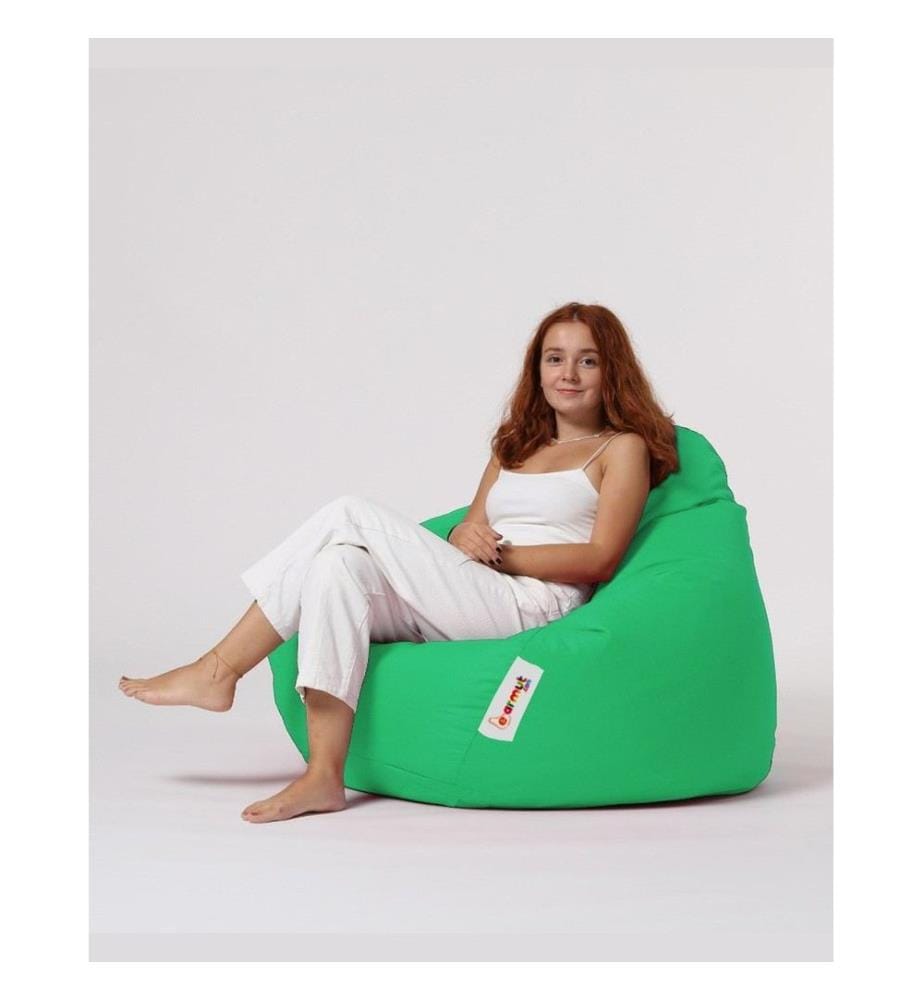 Garden Bean Bag, Green, High Density Recycled Styrofoam, Polyester Fabric