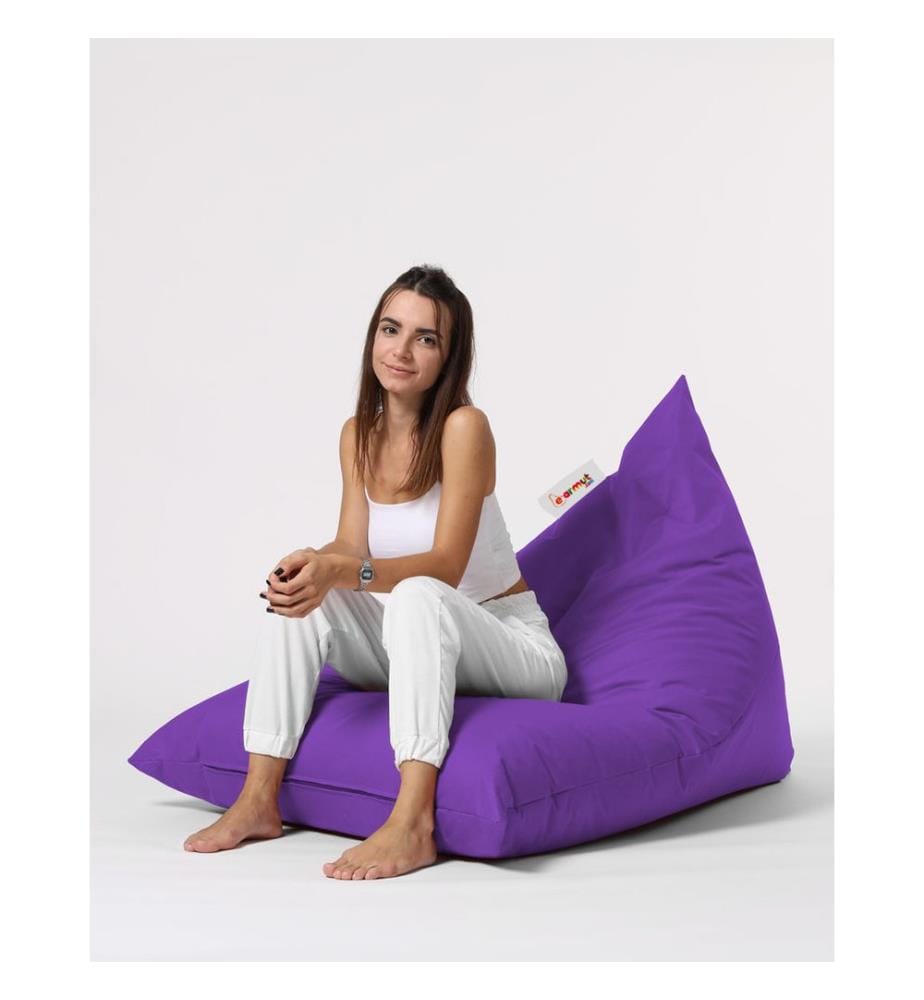 Garden Bean Bag, Purple, High Density Recycled Styrofoam, Polyester Fabric