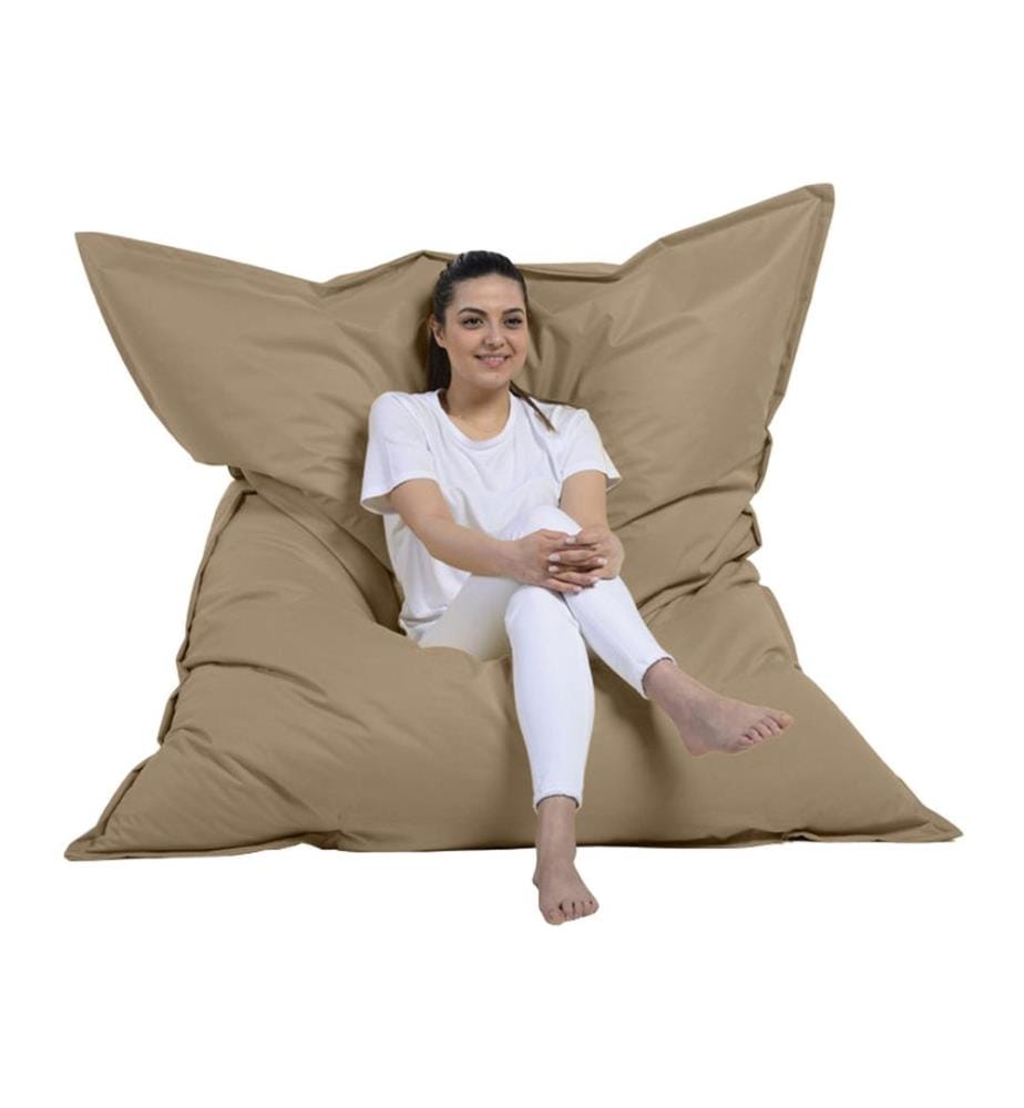 Garden Bean Bag, Mink, High Density Recycled Styrofoam, Polyester Fabric