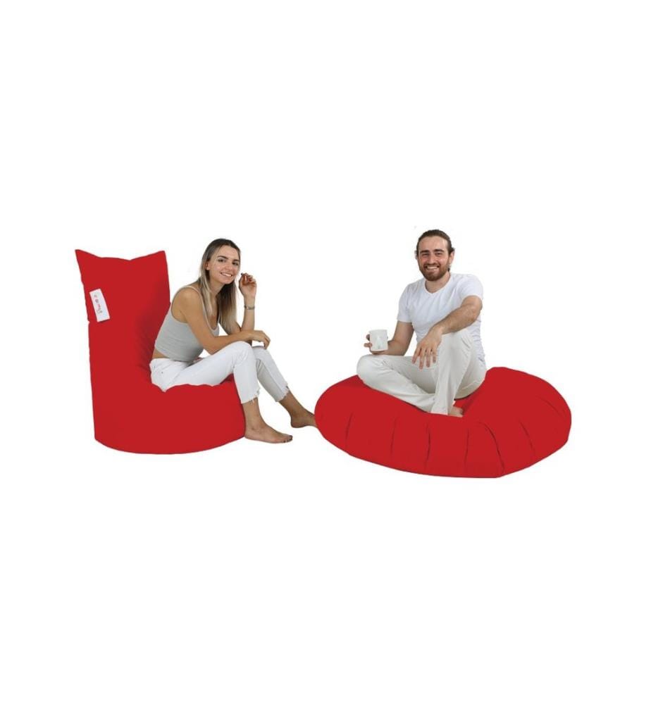 Garten Sitzsack, Rot, 100% High Density Recycled Styrofoam, Stoff: 100% Polyester