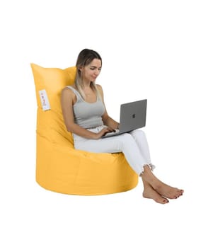 Garten Sitzsack, Gelb, 100% High Density Recyceltes Styropor, Stoff: 100% Polyester