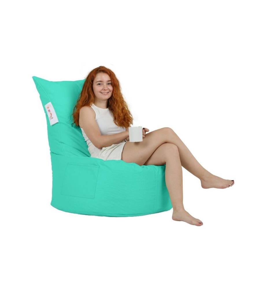 Garten Sitzsack, Türkis, 100% High Density Recycled Styrofoam, Stoff: 100% Polyester