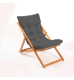 Chaise de jardin, Gris, Naturel, Bois de hêtre
