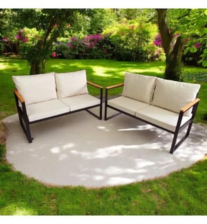 Set di fede, 2 pezzi, marrone, 100% cotone Ranforce