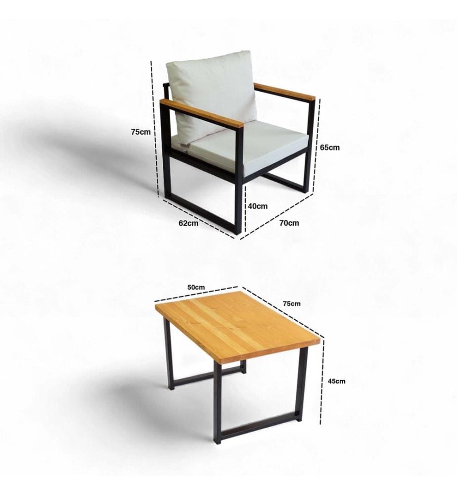 Set di fede, 2 pezzi, marrone, 100% cotone Ranforce
