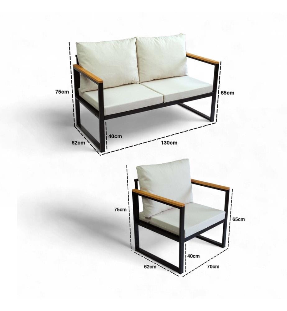 Set di fede, 2 pezzi, marrone, 100% cotone Ranforce