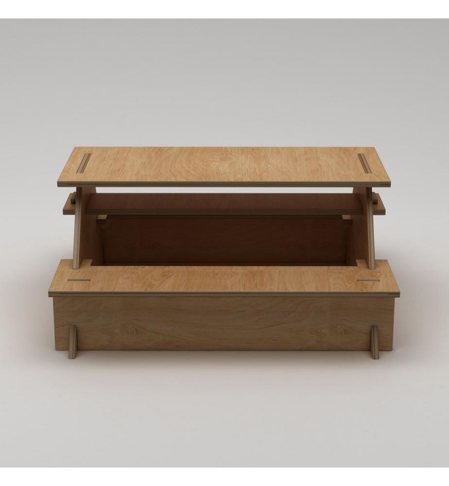 Gartentisch, Naturholz, 100 % Birken-Sperrholz