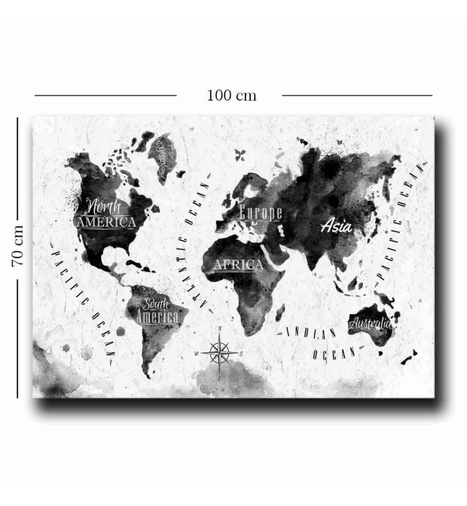 Dekoratives Leinwandgemälde, Weiss, Grau, Schwarz, Leinwand, Kiefernholzrahmen
