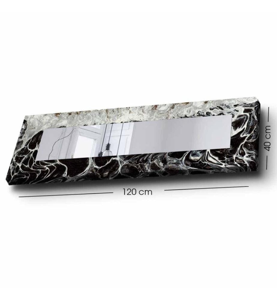 Specchio decorativo, Bianco, Marrone, Nero, Specchio