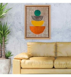 Quadro decorativo su tela, Multicolore, Juta, Quadro su tela