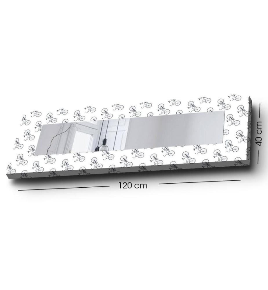 Dekorativer Spiegel, Multicolor, Leinwand auf Mdf