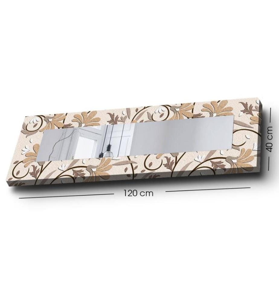 Dekorativer Spiegel, Multicolor, Leinwand auf Mdf