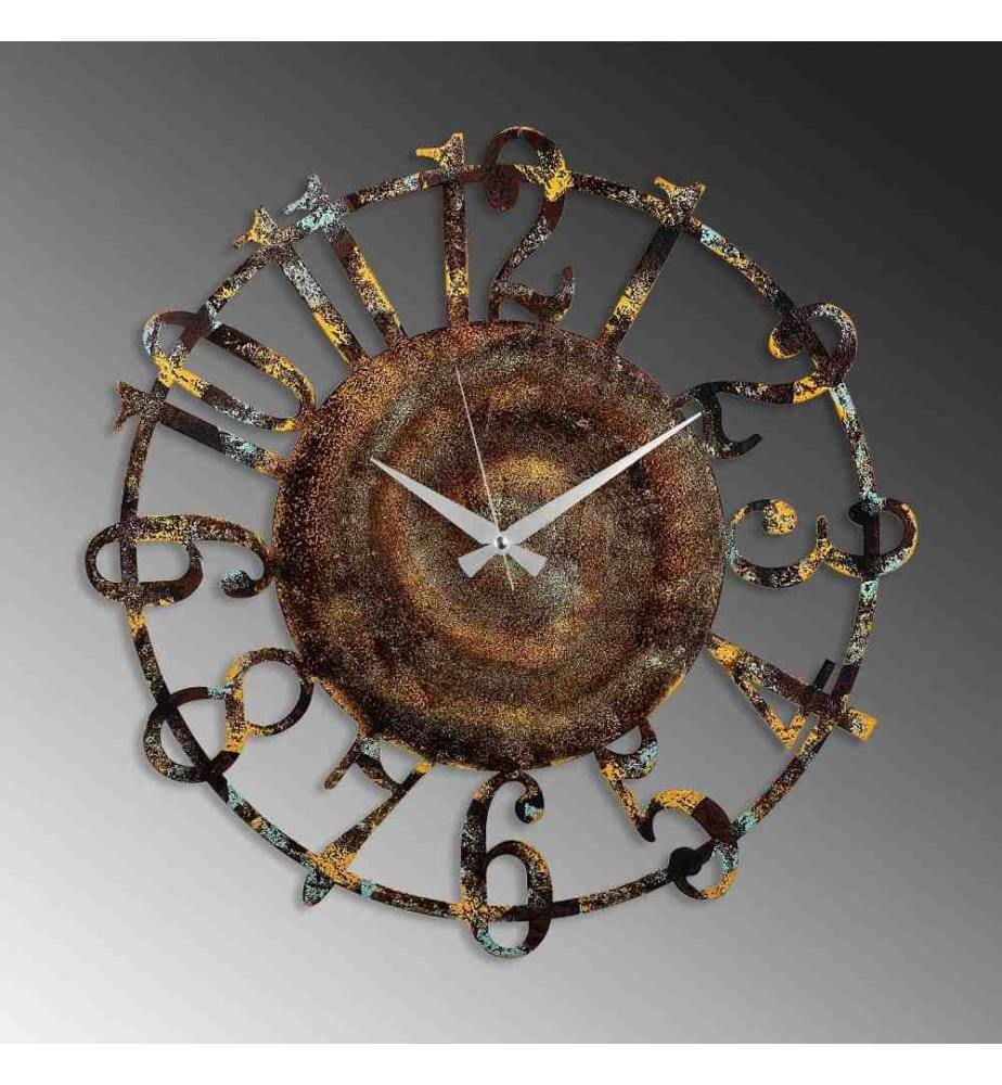 Dekorative Wanduhr aus Metall, Multicolor, Metall