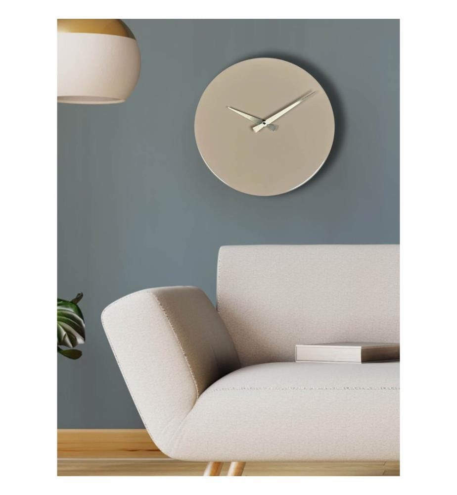 Decorative Metal Wall Clock, Cappuccino, 100% ALUMINIUM