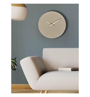 Horloge murale décorative en métal, cappuccino, 100 % aluminium