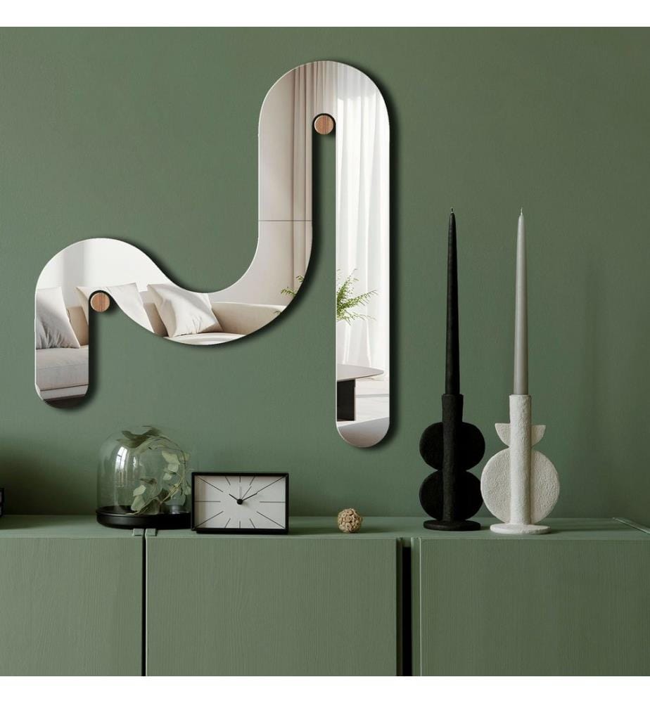 Decorative Mirror, Silver, Top: 100% PLEXIGLASS