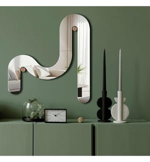 Miroir décoratif, argent, face supérieure : 100 % plexiglas