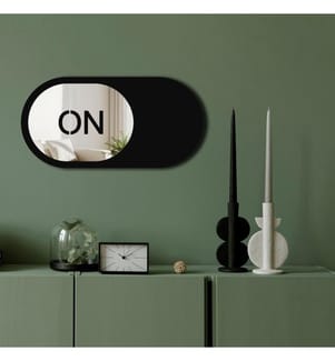 Miroir décoratif, argent, face supérieure : 100 % plexiglas