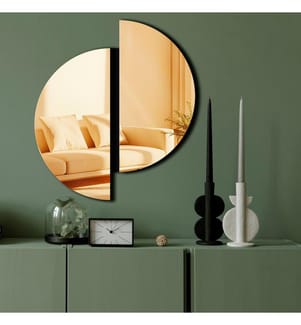 Miroir décoratif, or, face supérieure : 100 % plexiglas