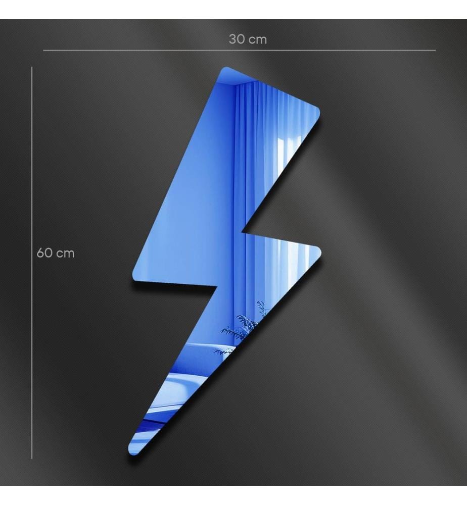Decorative Mirror, Blue, Top: 100% PLEXIGLASS
