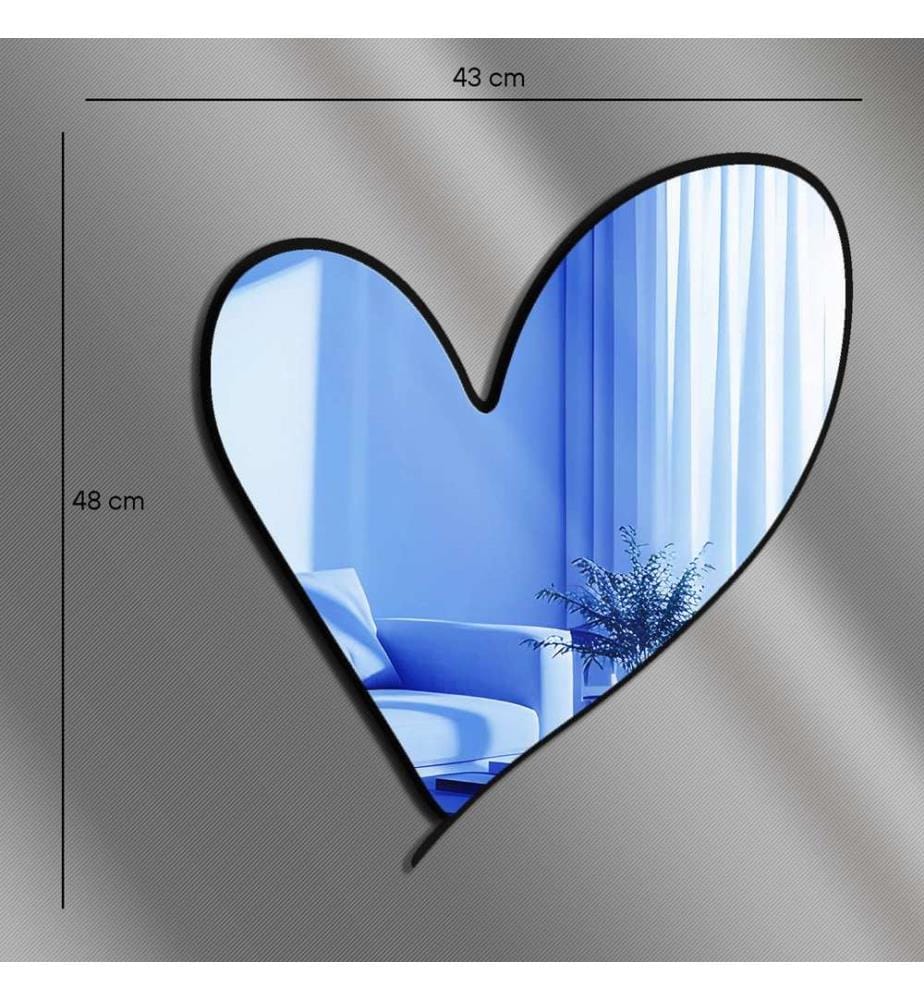 Decorative Mirror, Blue, Top: 100% PLEXIGLASS