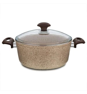 Topf, Creme, Granitbeschichtet