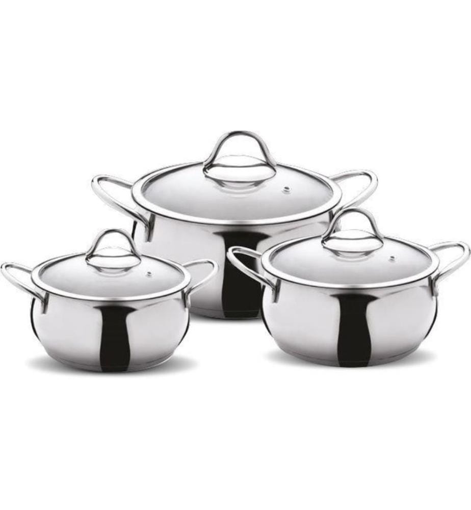 Topfset, 6-teilig, Silber, Edelstahl