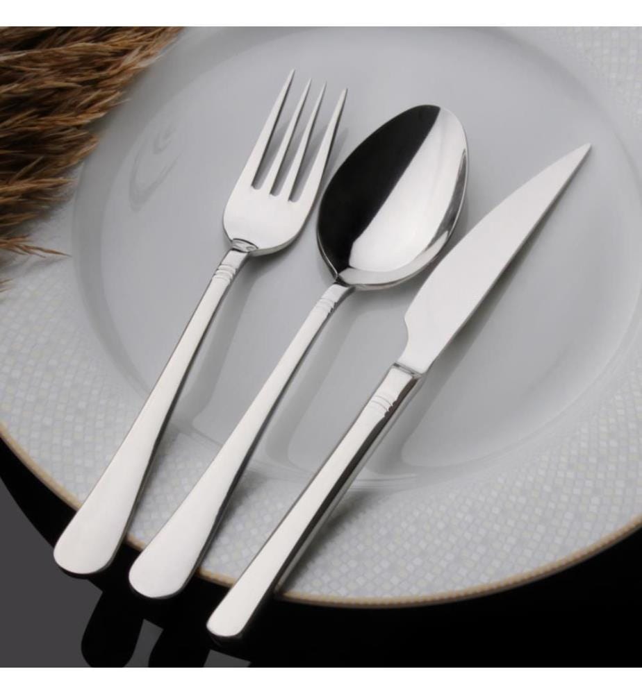 Besteckset, 24 Teile, Silber, Edelstahl