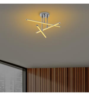Chandelier, Chrome, Metal Body, Metal Base Plate