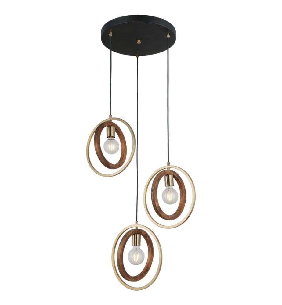Kronleuchter, antik lackiert, Metallkörper, Holzkappe