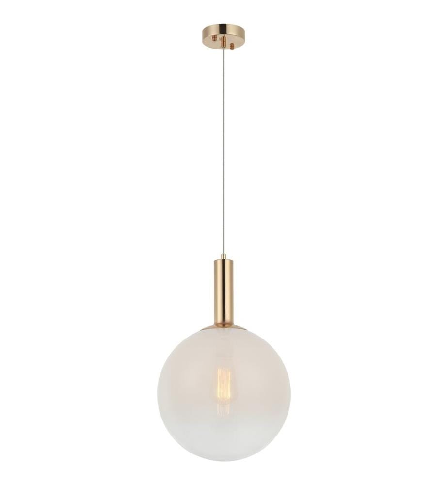 Kronleuchter, Gold, Metallkörper, Glaskappen