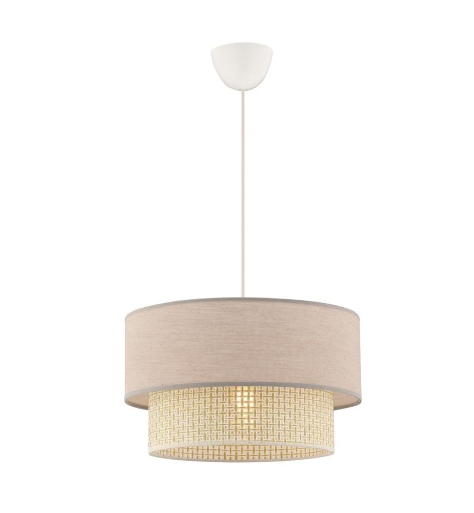 Kronleuchter, Creme, Beige, METALLKÖRPER, Baumwollkappe