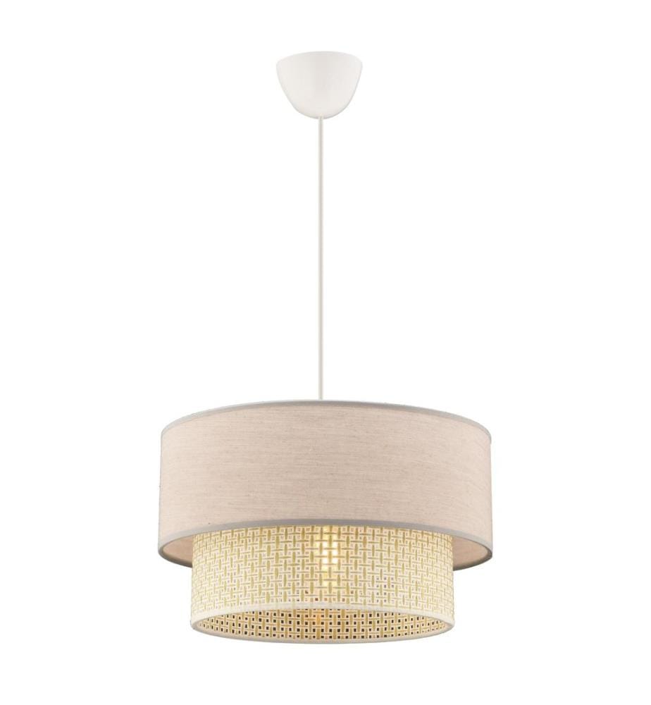 Kronleuchter, Creme, Beige, METALLKÖRPER, Baumwollkappe