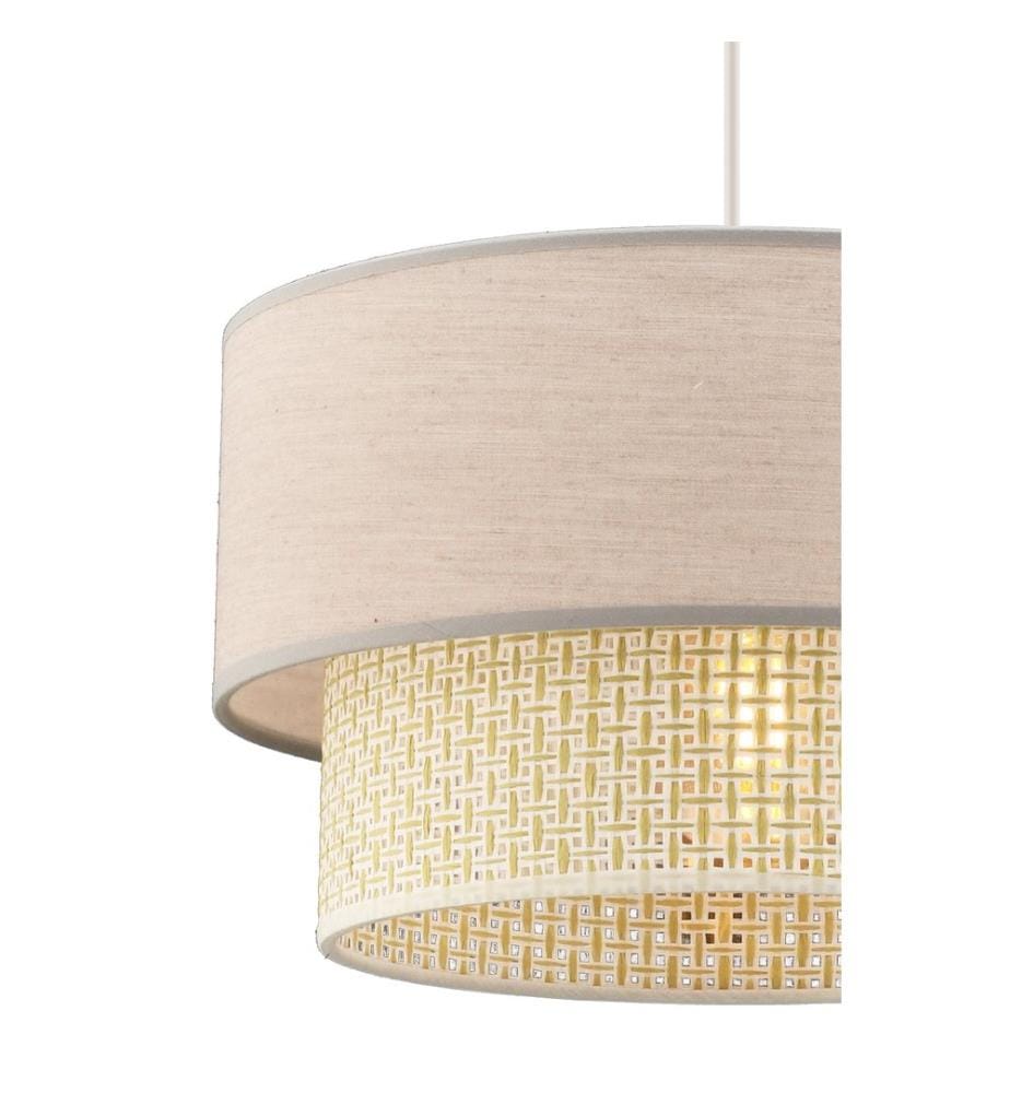 Kronleuchter, Creme, Beige, METALLKÖRPER, Baumwollkappe