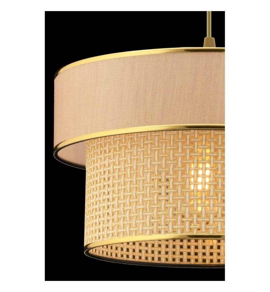 Kronleuchter, Kamel, Beige, METALLKÖRPER, Baumwollkappe