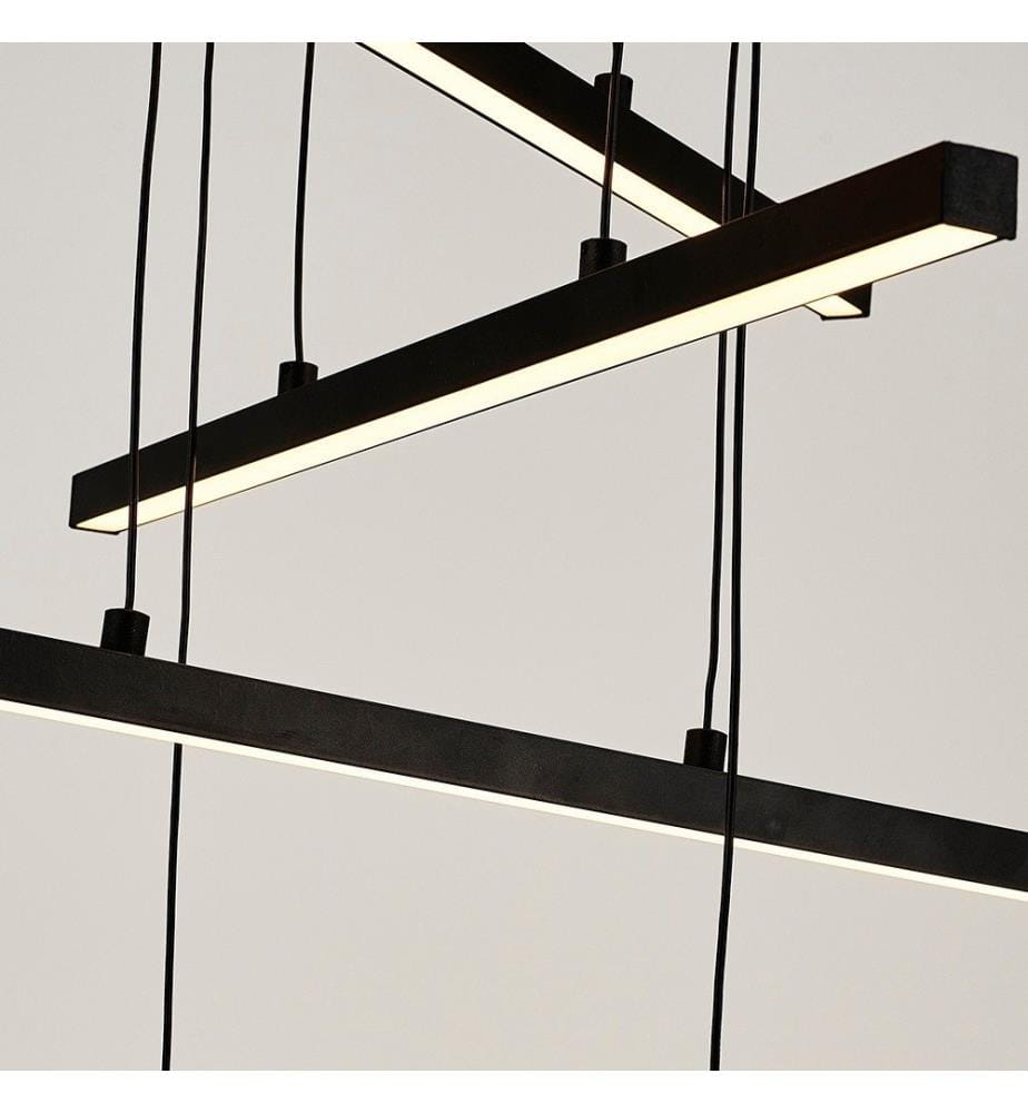 Kronleuchter, Schwarz, Metallgehäuse, Acrylkappe