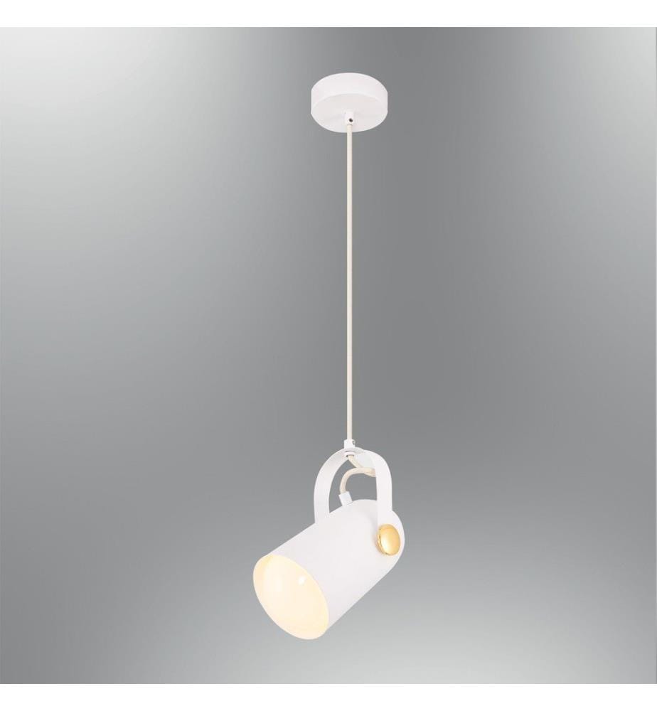 Lustre, blanc, corps en métal