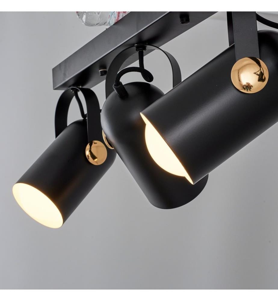 Kronleuchter, Schwarz, Metallgehäuse