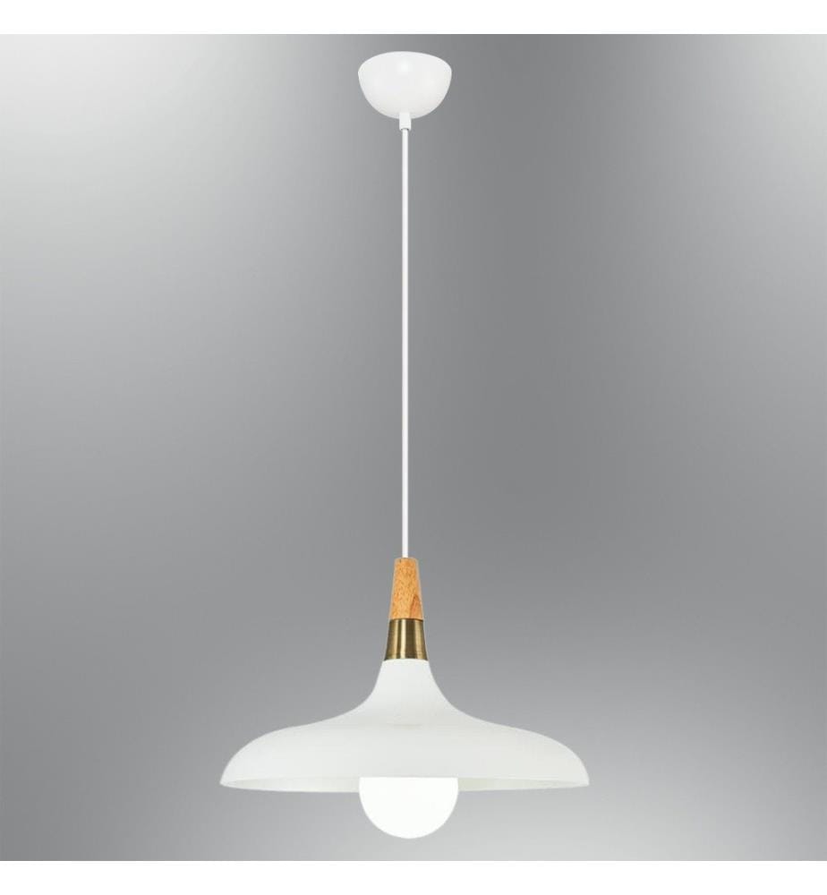 Lustre, blanc, corps en métal