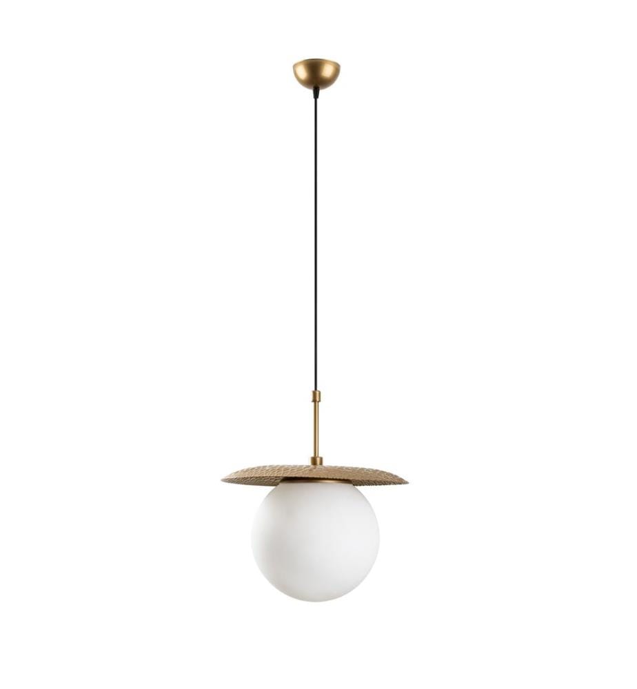Kronleuchter, Gold, Metallkörper, Glaskappen